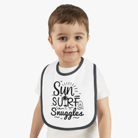 Load image into Gallery viewer, "Sun, Surf, Snuggles" Baby Bib