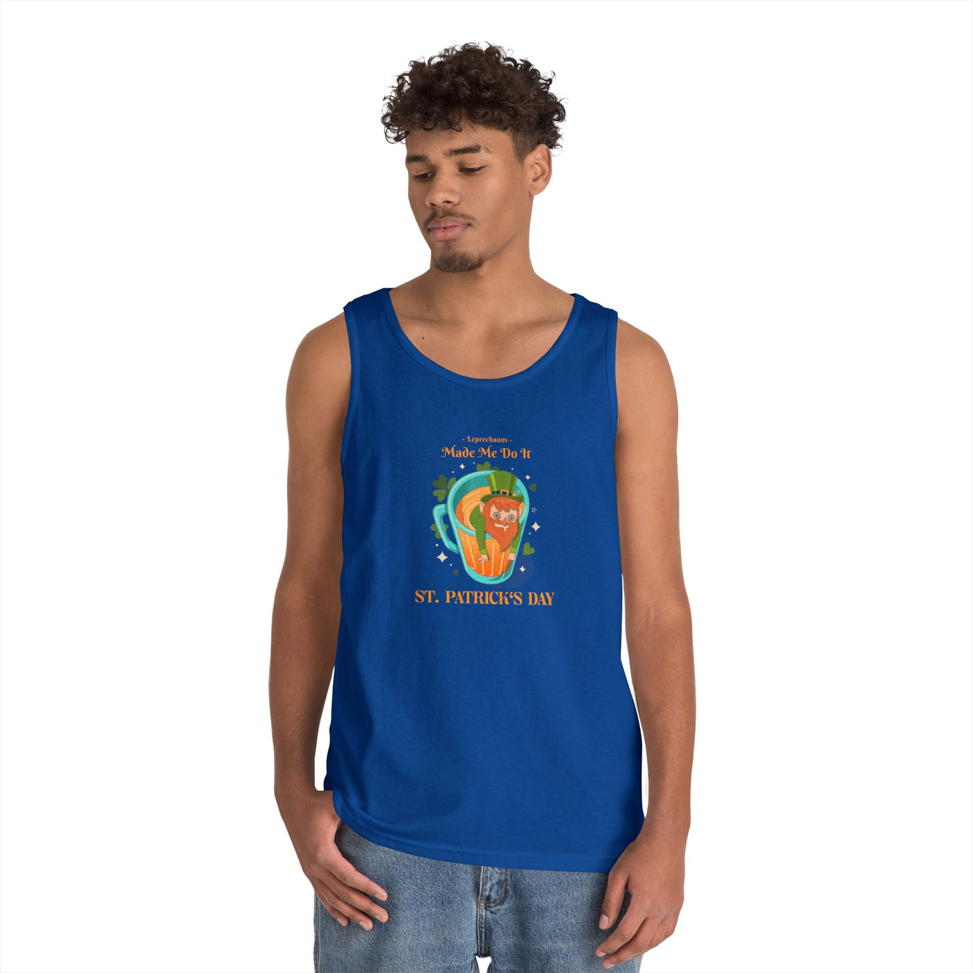 "Leprechauns Made Me Do It" - Unisex Heavy Cotton Tank Top