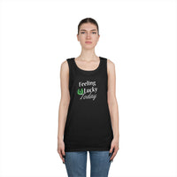 Load image into Gallery viewer, "FEELING LUCKY TODAY" - Unisex Heavy Cotton Tank Top