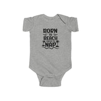 Load image into Gallery viewer, "Born to Beach" Baby Onesie (Black)