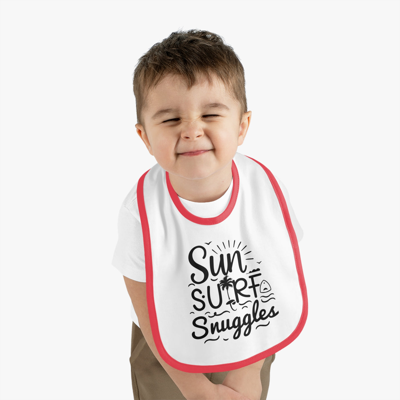 "Sun, Surf, Snuggles" Baby Bib