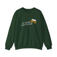 Load image into Gallery viewer, "0% Irish, 100% Drunk" - Unisex Heavy Blend™ Crewneck Sweatshirt