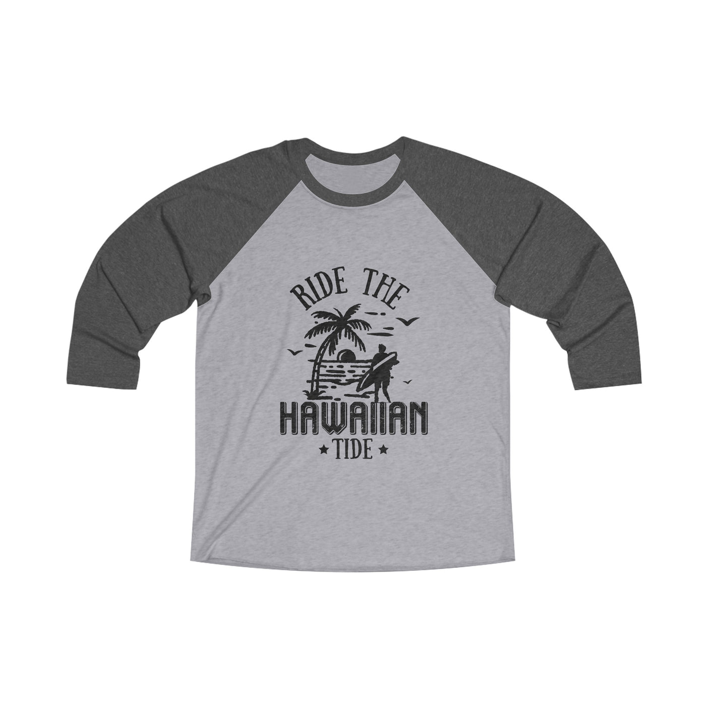 Hawaiian Tide - Unisex Tri-Blend 3\4 Raglan Tee