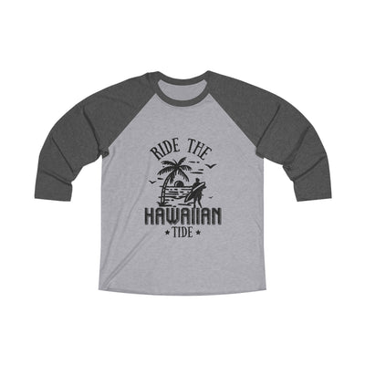 Hawaiian Tide - Unisex Tri-Blend 3\4 Raglan Tee