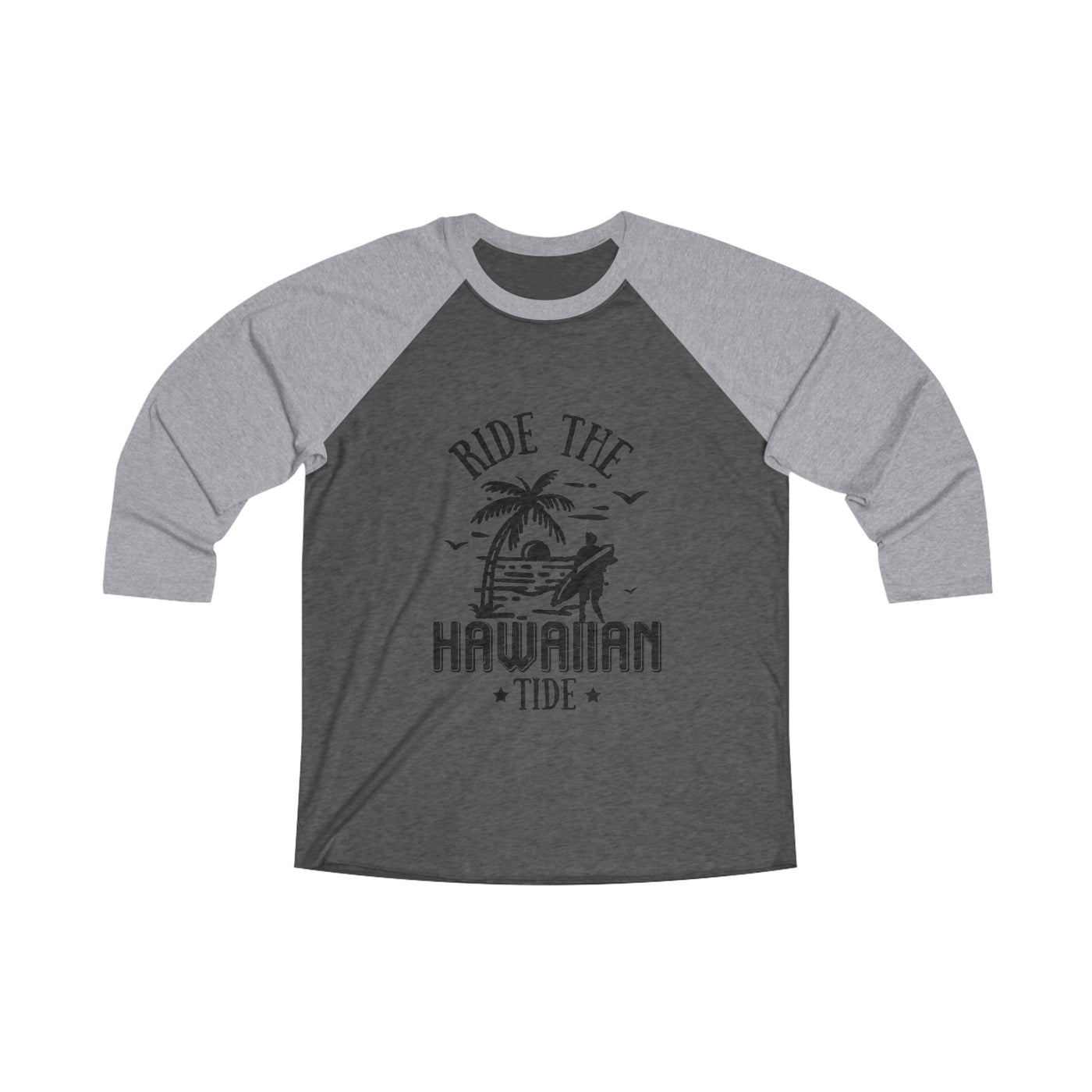 Hawaiian Tide - Unisex Tri-Blend 3\4 Raglan Tee