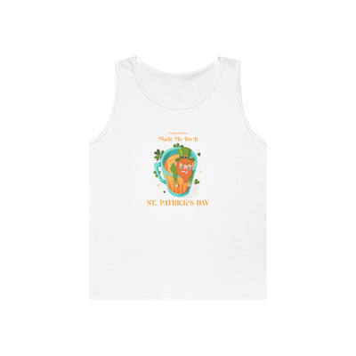 "Leprechauns Made Me Do It" - Unisex Heavy Cotton Tank Top