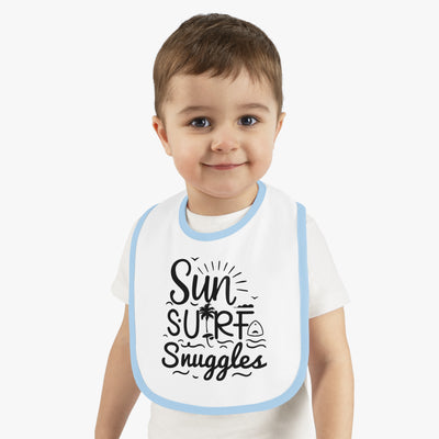 "Sun, Surf, Snuggles" Baby Bib