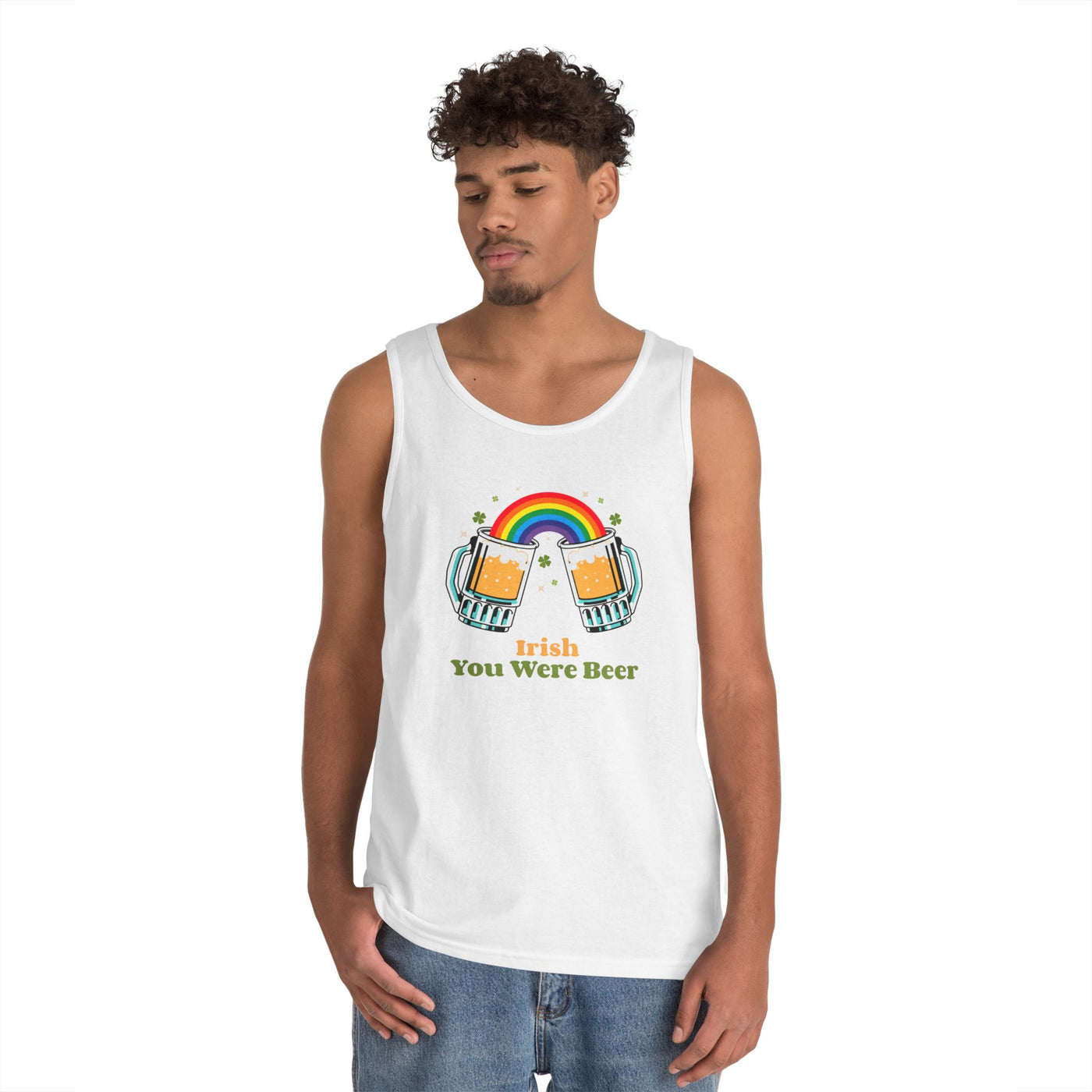 "IRISH YOU WERE BEER" - Unisex Heavy Cotton Tank Top