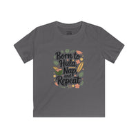 Load image into Gallery viewer, "BORN TO HULA, NAP, AND REPEAT" - Kids Softstyle Tee