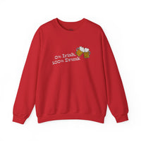 Load image into Gallery viewer, "0% Irish, 100% Drunk" - Unisex Heavy Blend™ Crewneck Sweatshirt