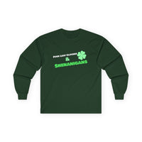 Load image into Gallery viewer, "Four Leaf Clovers &amp; Shenanigans" - Unisex Ultra Cotton Long Sleeve Tee