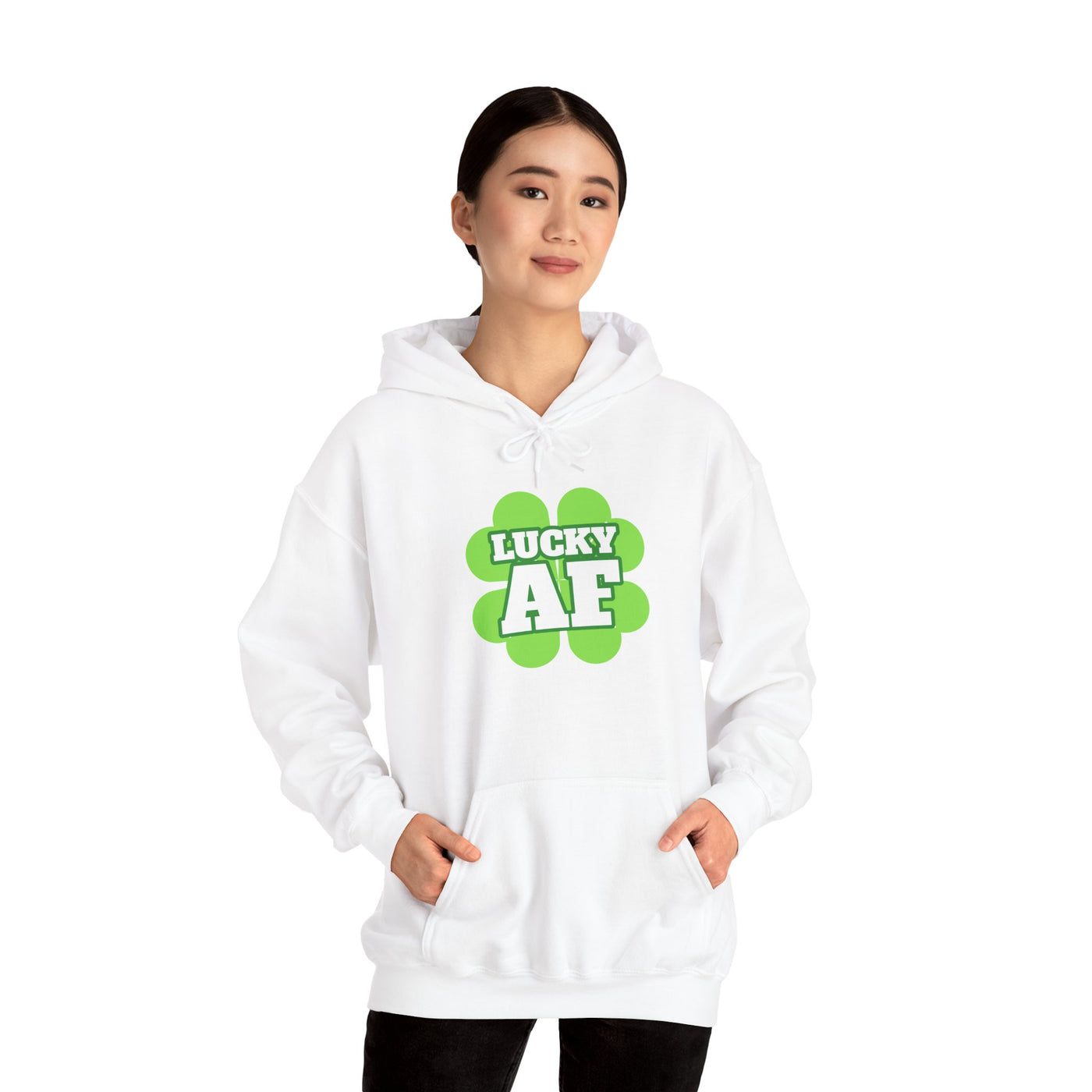 "LUCKY AF" Unisex Heavy Blend™ Hooded Sweatshirt