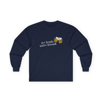 Load image into Gallery viewer, "0% Irish, 100% Drunk" - Unisex Ultra Cotton Long Sleeve Tee