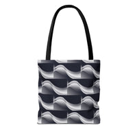 Load image into Gallery viewer, Black &amp; White Retro - Tote Bag (AOP)