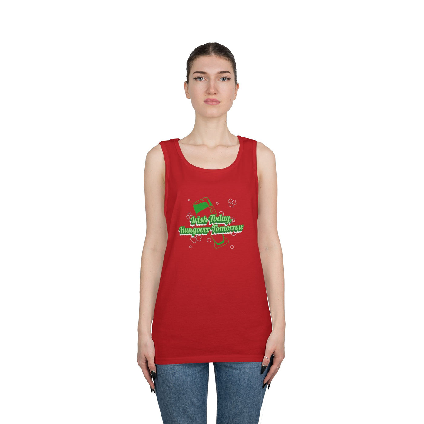 "Irish Today, Hungover Tomorrow" - Unisex Heavy Cotton Tank Top