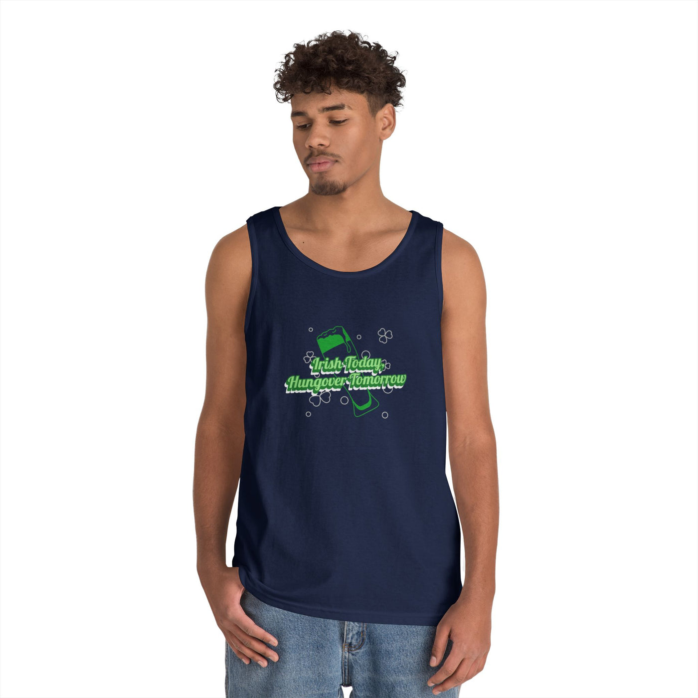 "Irish Today, Hungover Tomorrow" - Unisex Heavy Cotton Tank Top