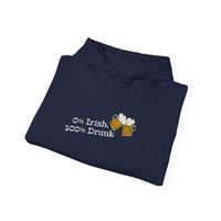 Load image into Gallery viewer, "0% IRISH, 100% DRUNK" - Unisex Heavy Blend™ Hooded Sweatshirt