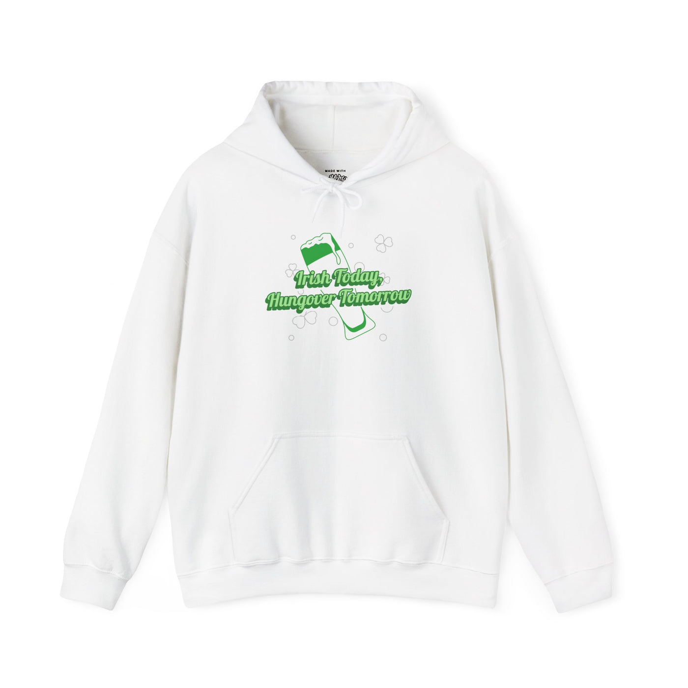 "Irish Today, Hungover Tomorrow" - Unisex Heavy Blend™ Hooded Sweatshirt