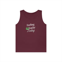 Load image into Gallery viewer, "FEELING LUCKY TODAY" - Unisex Heavy Cotton Tank Top