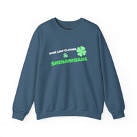 Load image into Gallery viewer, "Four Leaf Clovers &amp; Shenanigans" - Unisex Heavy Blend™ Crewneck Sweatshirt