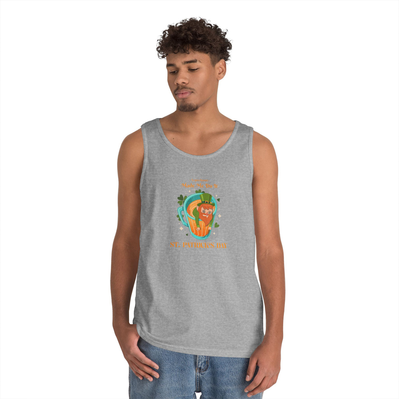 "Leprechauns Made Me Do It" - Unisex Heavy Cotton Tank Top