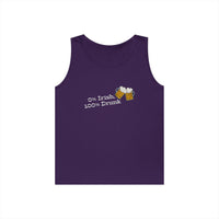 Load image into Gallery viewer, "0% IRISH, 100% DRUNK" - Unisex Heavy Cotton Tank Top
