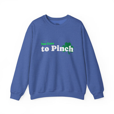 "Too Cute to Pinch" (WHITE) - Unisex Heavy Blend™ Crewneck Sweatshirt