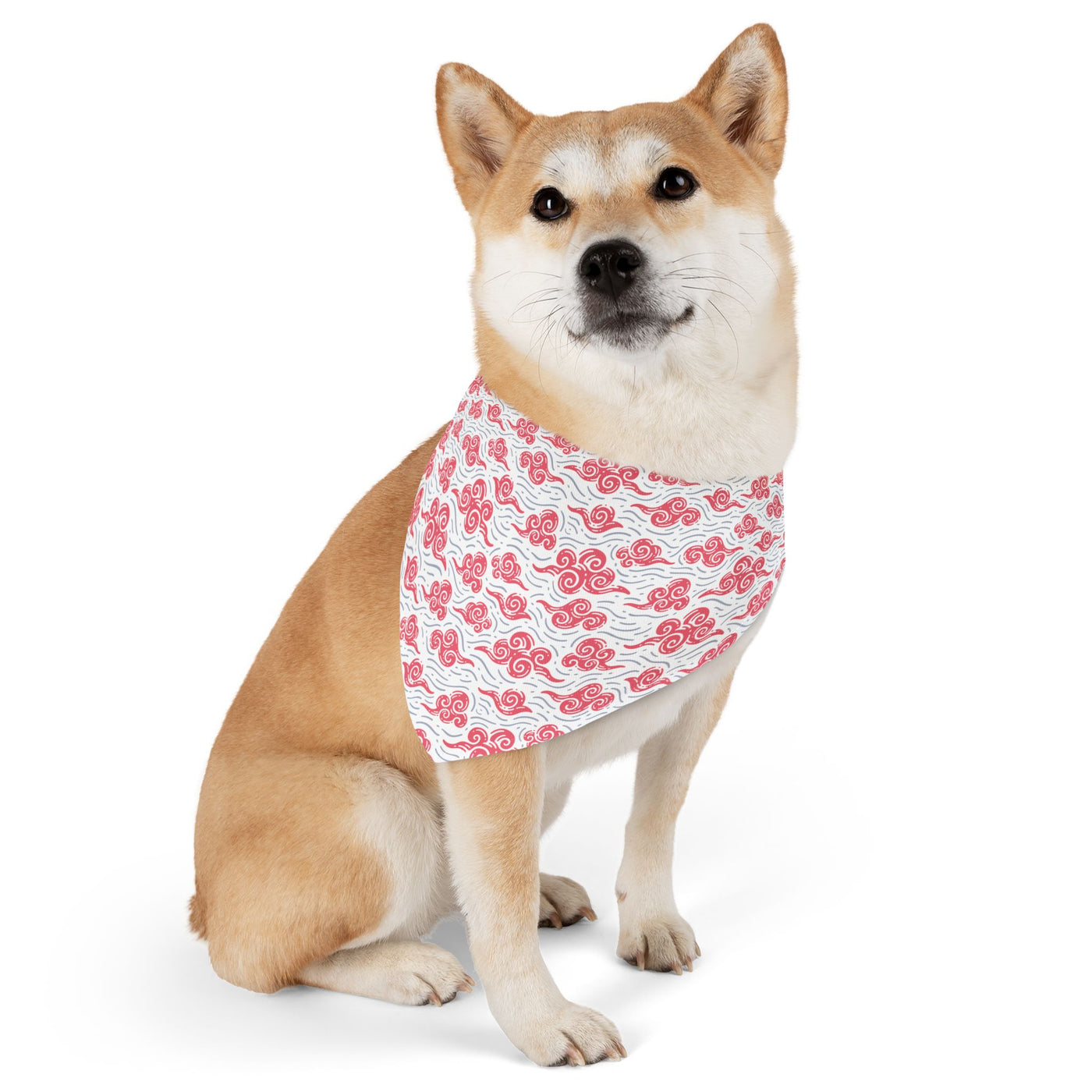 "Swirling Skies: Cloudy Red Dreams" Pet Bandana Collar