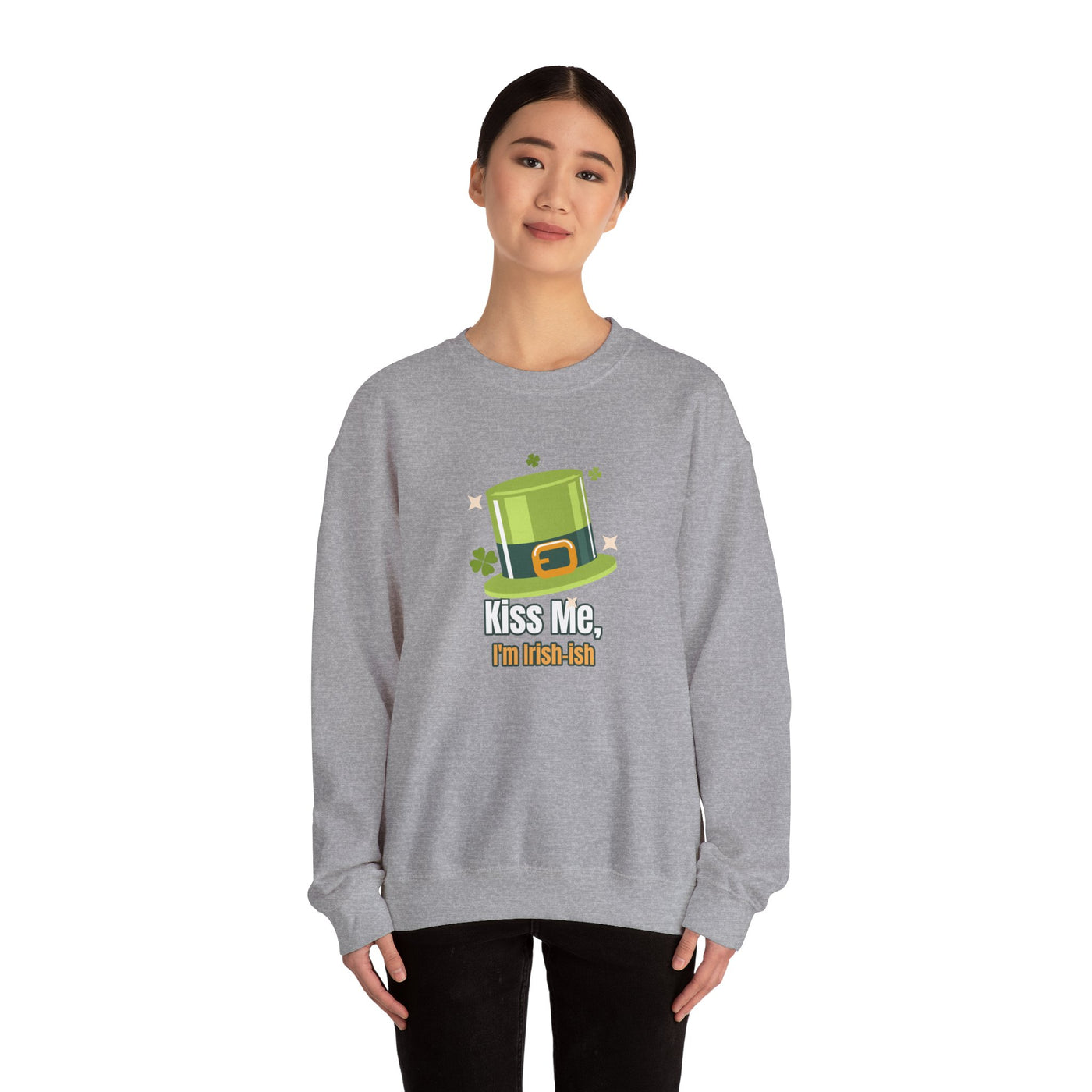 "Kiss Me, I'm Irish-ish" - Unisex Heavy Blend™ Crewneck Sweatshirt