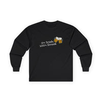 Load image into Gallery viewer, "0% Irish, 100% Drunk" - Unisex Ultra Cotton Long Sleeve Tee