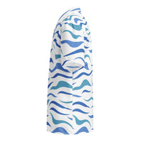 Load image into Gallery viewer, Blue Green Waves - Moisture Wicking Aloha Shirt
