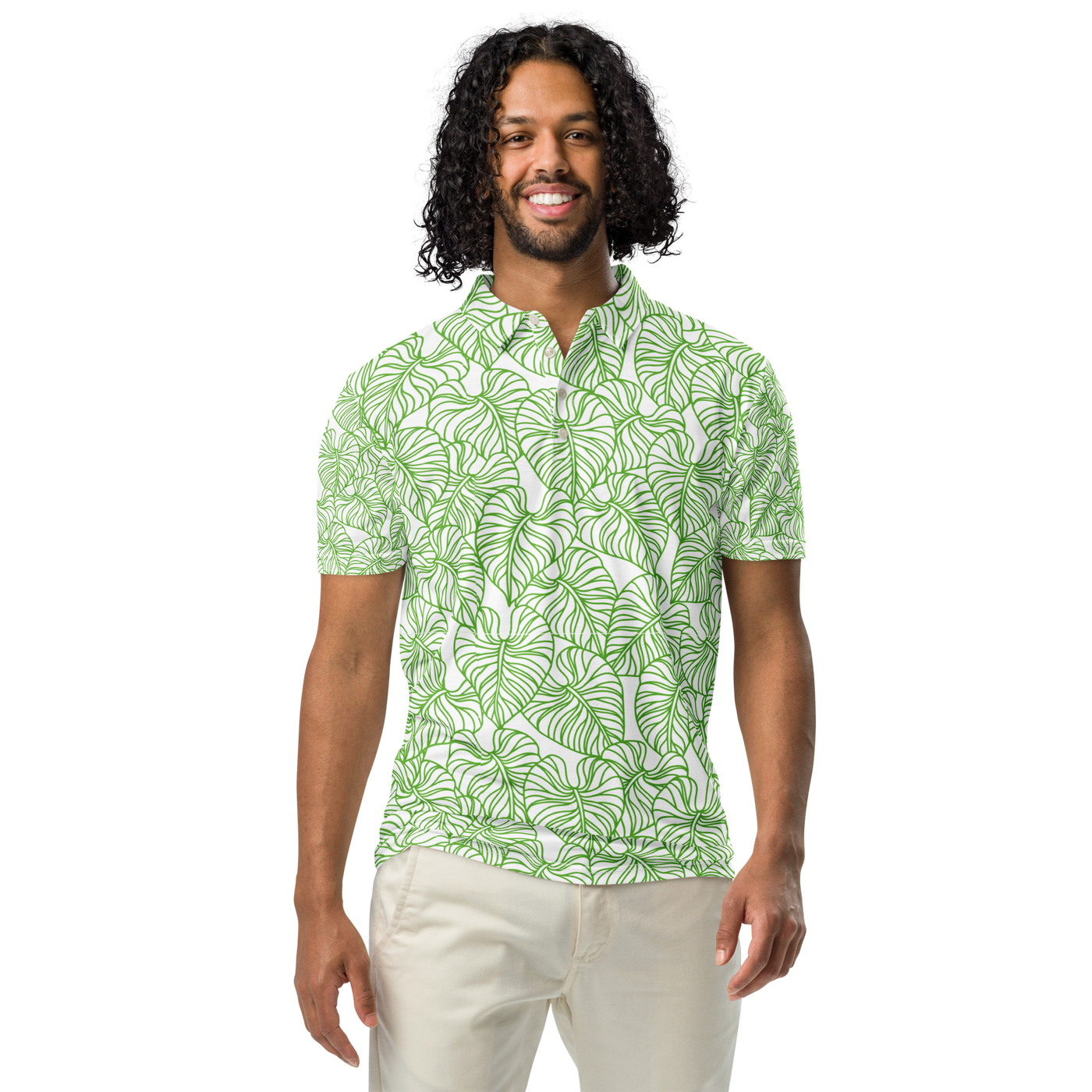 Green Leaves - Men's polo shirt